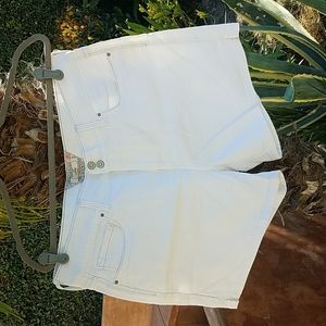 Levi's White Denim Shorts